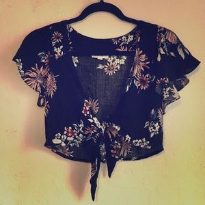 NWOT Cotton Candy LA Tie Crop Top
